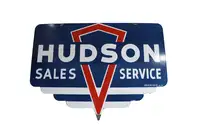 Hudson Sales and Service Enamel Sign-For Sale
