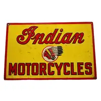 Indian Motorcycle Enamel Sign-For Sale
