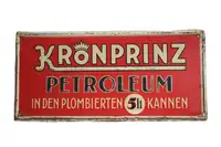 Kronprinz Petroleum Enamel Sign-For Sale