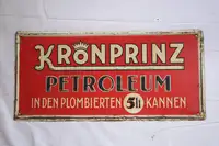 Kronprinz Petroleum Enamel Sign-For Sale