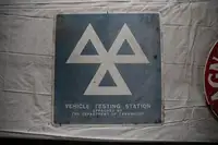 MOT Vehicle Testing Station Pressed Tin Sign-For Sale
