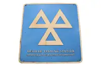 MOT Vehicle Testing Station Pressed Tin Sign-For Sale