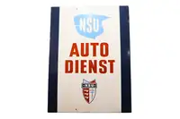 NSU Auto Dienst Enamel Sign -For Sale