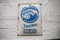 Riedel Jmme Dienst Enamel Sign-For Sale