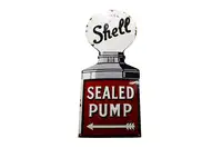 Shell Sealed Pump Enamel Sign-For Sale