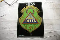 Velos Delta Pressed Tin Sign-For Sale