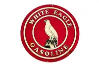 White Eagle Gasoline Round Tin Sign -For Sale