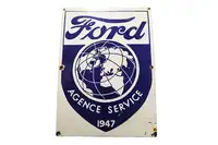 1947 Ford Agence Service Enamel Sign-For Sale