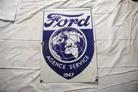 1947 Ford Agence Service Enamel Sign-For Sale