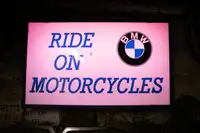 BMW Ride on Motorcycles Light Box Sign-For Sale