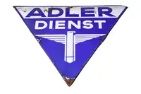 Adler Dienst Triangle Enamel Sign-For Sale