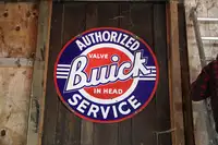 Buick Authorized Service Double Sided Enamel Sign-For Sale