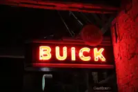 An Impressive Buick Large Neon Dealer Wall End Mounted Showr-For Sale