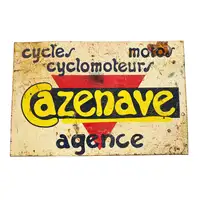 Cazenave Agence Cyclemoteurs Tin Sign-For Sale