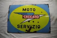 Ceccato Moto Servizio Enamel Sign-For Sale