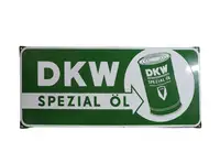 1940s DKW Spezial OI Enamel Sign by Lancatt Bussom-For Sale