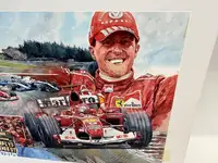 Michael Schumacher Signed Tribute: '7 Times World Champion' -For Sale