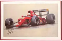 Nigel Mansell CBE Signed Limited Edition Print by Dave Blyth-For Sale