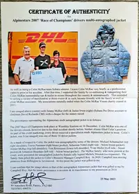 Colin McRae Tribute Multi-Signed 2007 Race of Champions Jack-For Sale