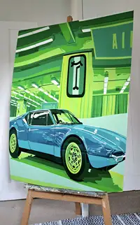 'Pantera '70' De Tomaso Bonnet with Hand-Cut Vinyl Artwork -For Sale
