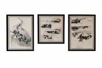 Watercolour Storyboards from the famous 1966 film Grand Prix-For Sale