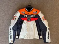 REPSOL 革ジャン For Sale | Dainese Repsol Leather Bike Jacket Size Euro 56-For Sale