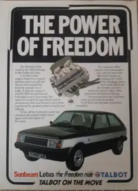 1982 Talbot Sunbeam Lotus-Sold