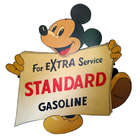 Hand Painted Mickey Mouse Gasoline Advert-Sold