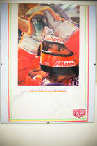 Gilles Villeneuve signature and posters-Auction Lot