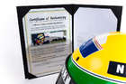 Verified Ayrton Senna Williams test session used Bell crash -Auction Lot