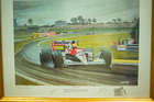 Three select framed artworks of a motoring nature-Auction Lot