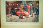 Three select framed artworks of a motoring nature-Auction Lot