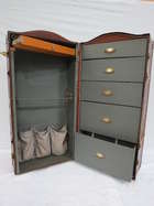A fine antique wardrobe Travel Trunk-Auction Lot