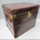 A very high quality crocodile skin and English hide covered -Sold