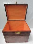 A very high quality crocodile skin and English hide covered -Sold