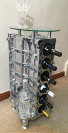  Jaguar Straight-Six Engine Wine Rack.-Sold