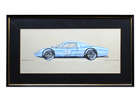 Porcshe 904 & Bugatti Type 35 Watercolours-Auction Lot