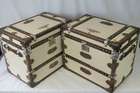 Pair of Cream Leather Bentley Trunks-Sold