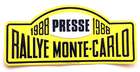 Monte Carlo Rally. Press plate, 1988                        -Sold