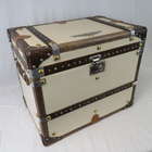Cream Leather Single Trunk Bearing Aston Martin Badge-Sold