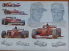 Pair of motorsport prints-Auction Lot
