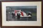 A pair of Aryton Senna limited edition prints-Sold