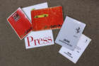 Ferrari original handbooks and press pack-Sold