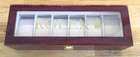 A Superb Rolex Six-Watch Display Case in Cherry Wood-Sold