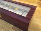 A Superb Rolex Six-Watch Display Case in Cherry Wood-Sold