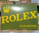 A Superb and Very Rare Original Tinplate Enamelled Rolex Adv-Sold
