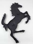 Large Aluminum Cavallino Prancing Horse Sign (Black)-Sold