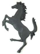 Large Aluminum Cavallino Prancing Horse Sign (Black)-Sold