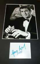 A Genuine Hand-Signed George Lazenby 007 Signature on Card-Sold