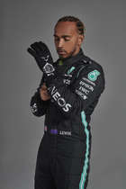 Charity Lot: A Pair of Used Driver's Gloves Signed by Lewis -Sold